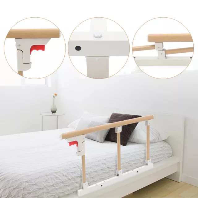 Foldable Bed Rails for Elderly Adults Grab Bar Bed Hand Rails Assist Rail Handle