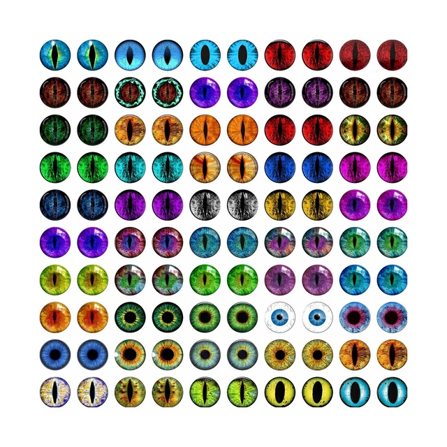 10 Yeux En Verre Marron ø12mm Pour Peluches Et Poupées - À Coudre - Qualité Jouet Sûr
