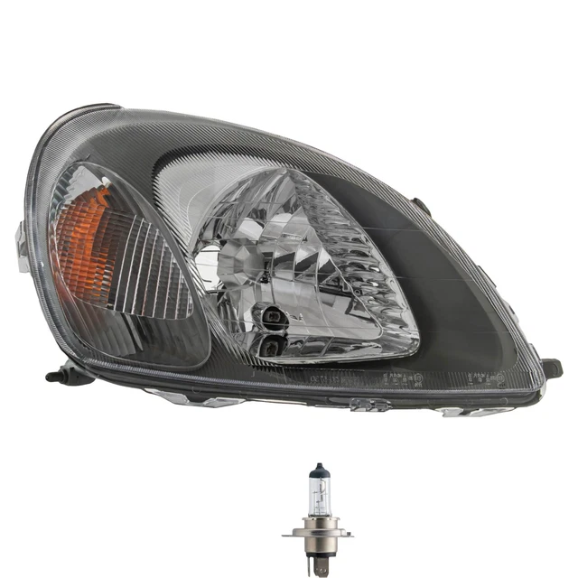 Depo Toyota Yaris Right Front Headlight 2006-2008 – H4 Halogen, Chrome Housing, ECE Approved