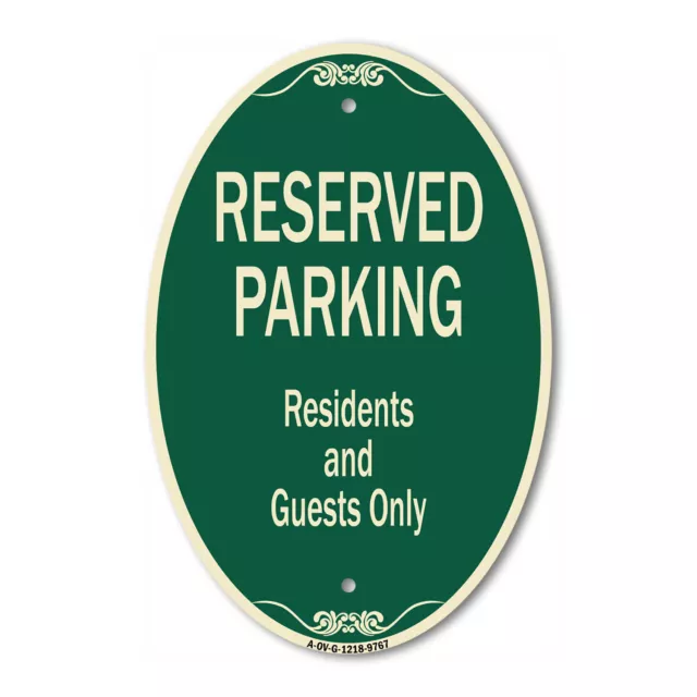 Designer Series Oval - Reserved Parking - Residents And Guests Only