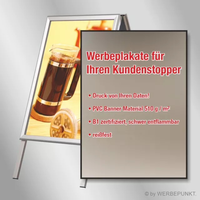 PVC Plakat Poster für Kundenstopper in DIN A0 A1, wetterfest