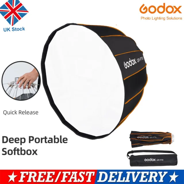 Godox QR-P70 70CM Quickly Releas Parabolic Deep Softbox for Bowens Mount Studio