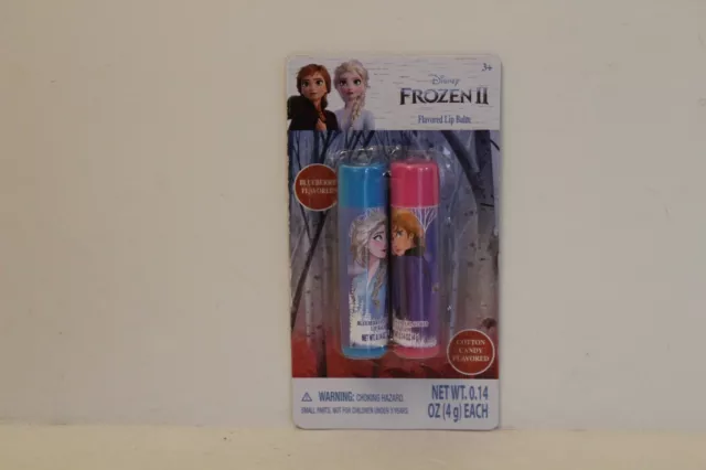Frozen II Blue Berry and Cotton Candy Flavored .14 oz Lip Balm