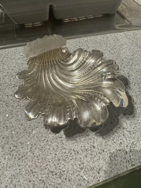 Solid Silver Shell Dish 138 Grams