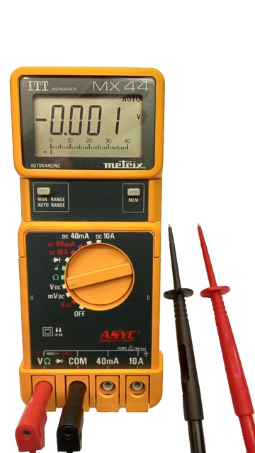 Metrix Multimetre MULTIMÈTRE MÉTRIX MX 44 ITT environnement difficiles IP66 ASYC 4000pts ...