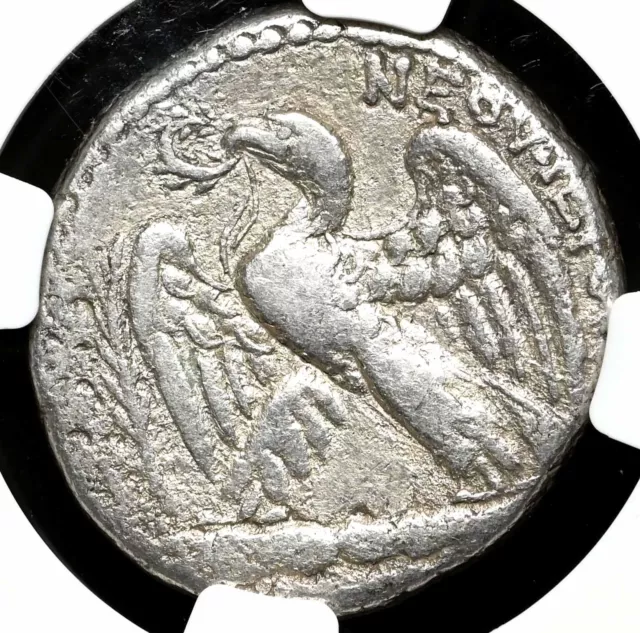 ANTIOCH. Vespasian. AD 69-79. Silver Tetradrachm, Eagle, NGC Fine