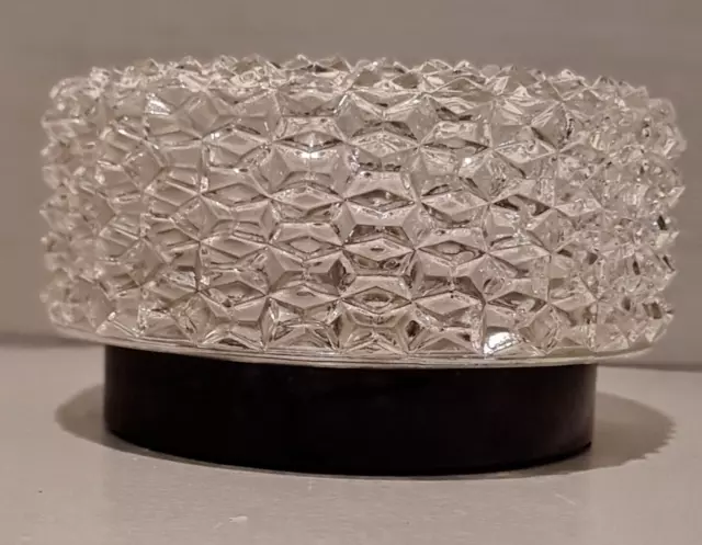 Plafonnier, applique vintage en verre taillé, Espagne par "Péris Andreu" / 1970s