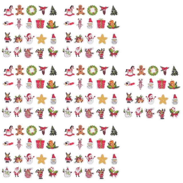 700 Pcs Christmas Wooden Buttons Table Scatter DIY Crafts Flatback Sewing