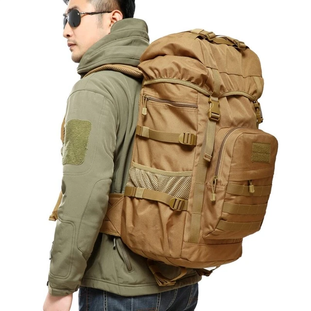 Kayheng Stylish Large Capacity Tactical Canvas Backpack Army Bucket Bag Outdoor Sports Duffle Bag Travel Rucksack-(Black Kayheng Stylish Large Capacity Tactical Canvas Backpack Army Bucket Bag Outdoor Sports Duffle Bag Travel Rucksack-(Black