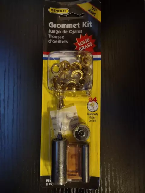 General Tools 1/4 Grommet Kit #71260 Solid Brass