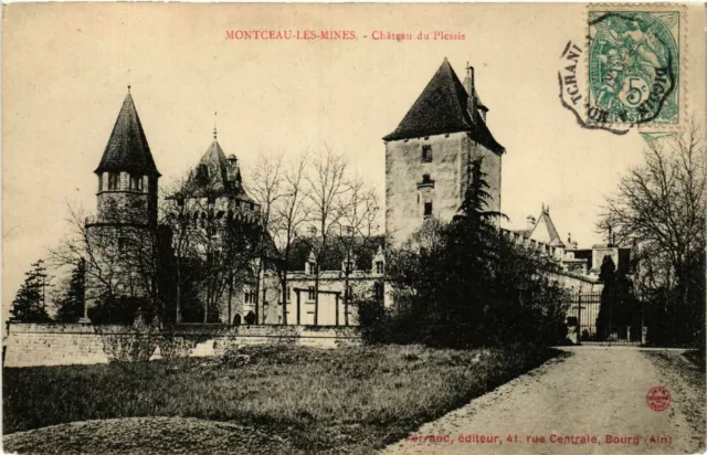 CPA AK MONTCEAU-les-MINES - Chateau du Plessis (437576)