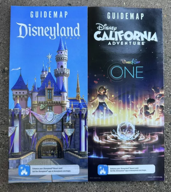 DISNEYLAND DCA CALIFORNIA Park Map Guidemap Disney 100 Years Of Wonder Jan 2023 EUR 3,06