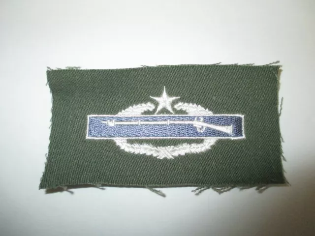 b0600-1 US Army Vietnam Combat Infantry Badge color cloth 2 awards IR39A