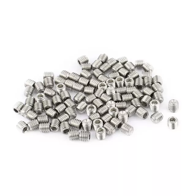 100pcs M3 x 3mm Acier Inoxydable Vis Six Pans Creux Sans Tête Ver Cuvette