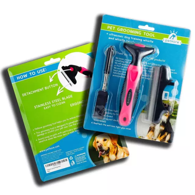 Professional Dog Cat Pet Comb Brush Dematting Undercoat Grooming Comb Rake Tool