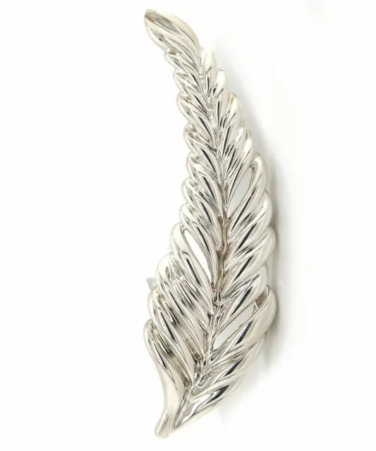 Tiffany & Co. Sterling Silver Feather Fern Leaf Brooch Pin in Pouch & Box