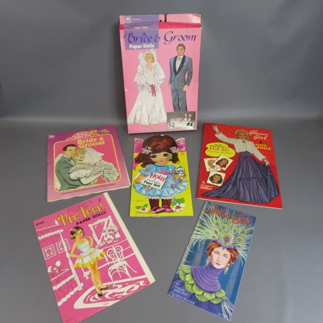 Paper Doll Collection Vintage Estate Sale Glamour Girl Holly Follies Bride Groom