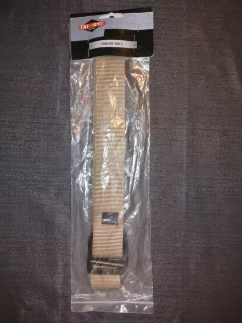 Brand New Tru-Spec Desert Tan Large 24-7 Series Nylon Webbing Range Belt 46 Inch