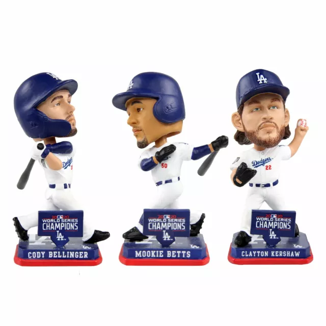 Bellinger, Betts, Kershaw Los Angeles Dodgers World Series Mini Bobblehead Set