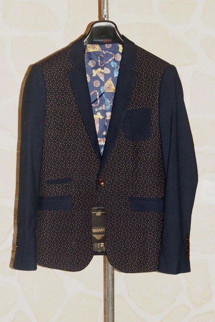 Black Square Veste de costume bleu pour Homme Grand
