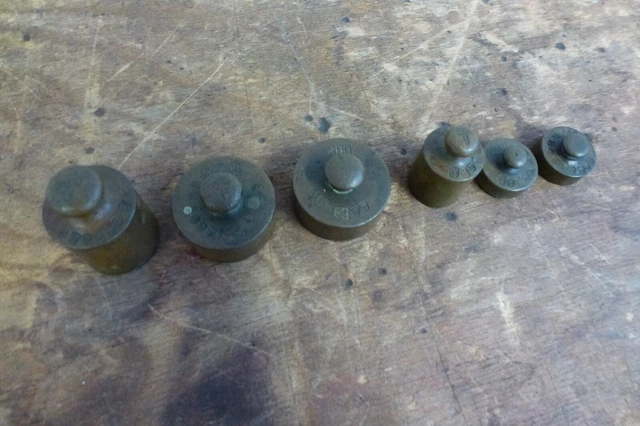 Messing Gewichte Labor Waage gestempelt