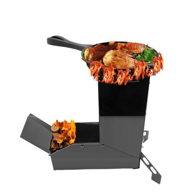 Poêle pliable extérieur support transversal fournit une plate-forme de cuisson
