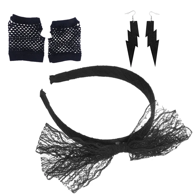 80 anni '80 fasce per la fronte decorate per donna fascia verde orecchini forma