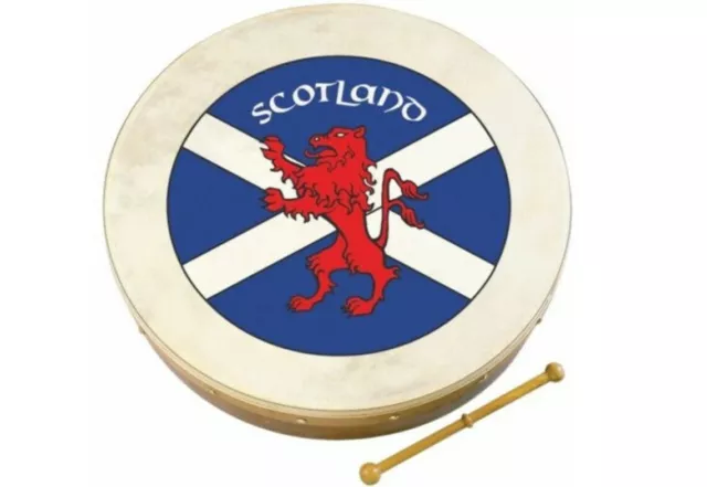 Waltons 8" Bodhran with beater - Scots Flag :