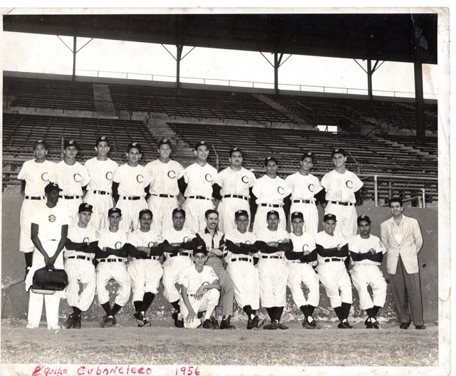 1956 Orig Cuban  Baseball Amateur Champion Winning Team Photo CUBANALECO BBC