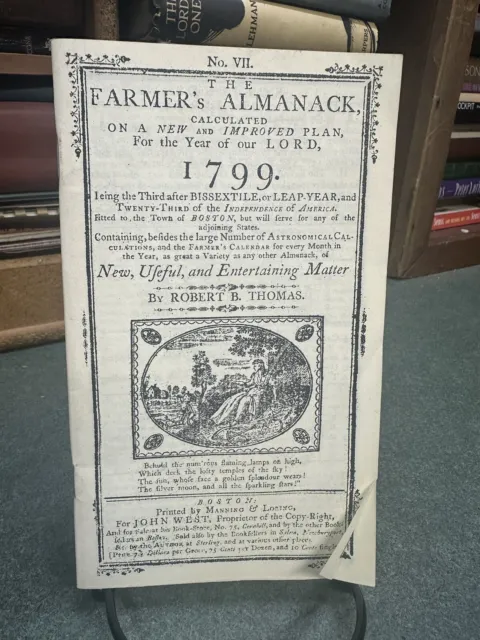 The Farmers Almanack 1799 Reprint