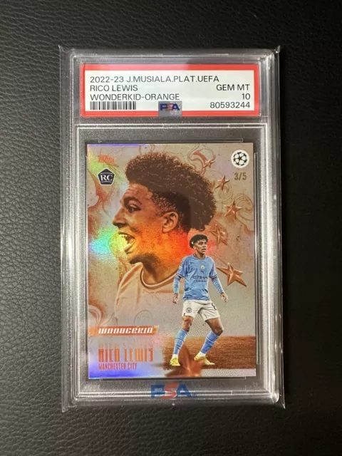 2023 Topps Jamal Musiala Set Rico Lewis Novato de radiocontrol / 5 Orange Manchester City