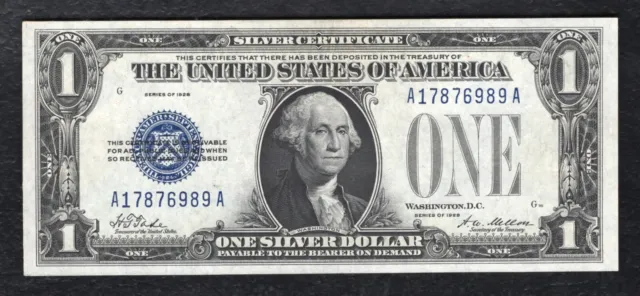 Fr. 1600 1928 $1 One Dollar “Funnyback” Silver Certificate Note Gem Uncirculated