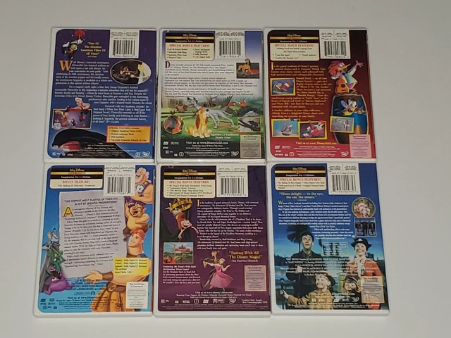 Disney Hercules Fox Hound Pinocchio Ichabod Mr Toad Gold Collection 7 DVD Lot 3