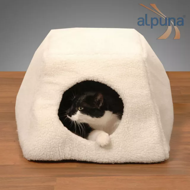 ALPUNA® Kuschelhöhle LUISE XL / 42x42x30cm TxBxH / Katzenbett Katzenhaus NEU!