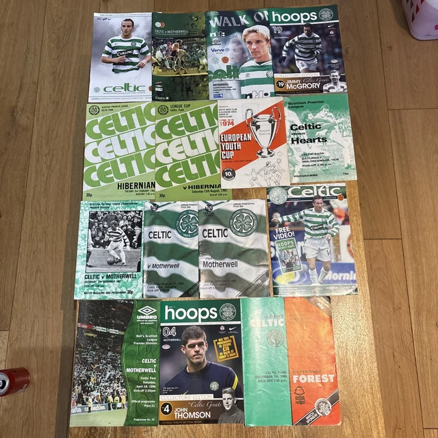 CELTIC FOOTBALL PROGRAMMES Bundle Of 15 Ranging From 1974-2012 £26.72 ...