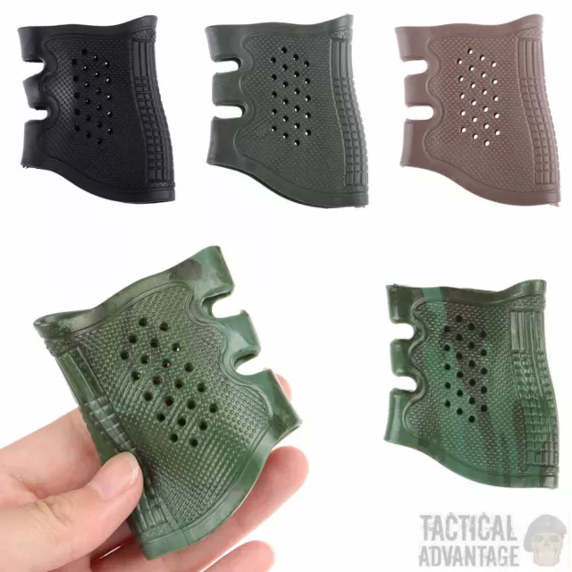 Taktischer Gummi Pistole Griff Abdeckung Handschuh für Glock Handpistole Gewehre Airsoft UK