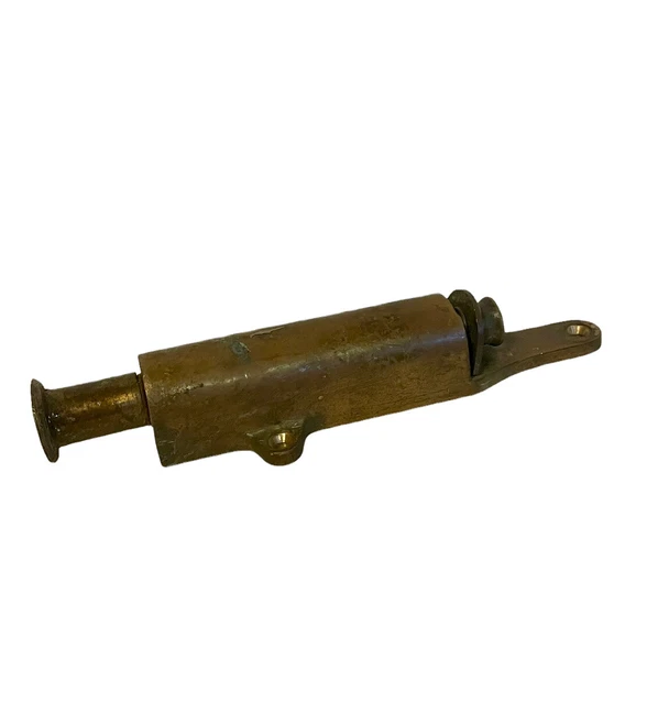 Vintage Antique Solid Brass Glynn Johnson Foot Operated Plunger Door Stop 2
