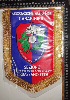 RARITÀ!! TO CREST GAGLIARDETTO ASSOCIAZIONE NAZIONALE CARABINIERI DI ORBASSANO 