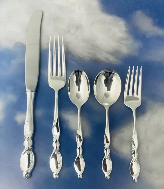 Silver Swirl By  Wallace  Sterling Silver Flatware Setting ~High Grade