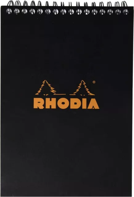 Rhodia 165019C - Notizblock (mit Doppelspirale, DIN A5, liniert, 80 g, 14,8 x 21