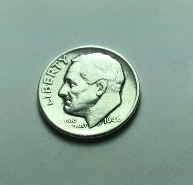1946-P  ;  90% Silver Roosevelt Dime