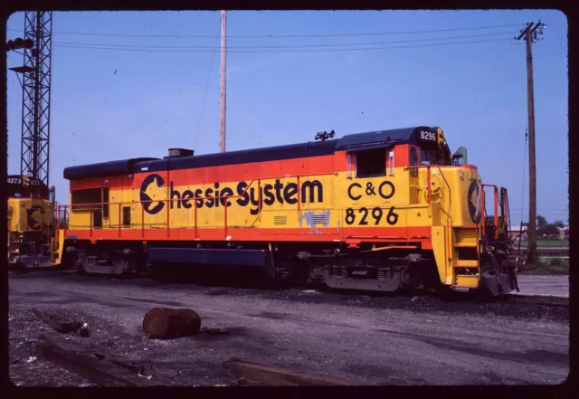 Original Rail Slide - CO Chesapeake & Ohio Chessie 8296 Newport News VA 5-1984