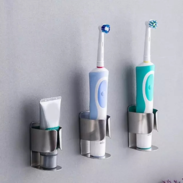 Metal Electric Toothbrush Wall-Mounted Holder Traceless Stand Rack Organizer BB