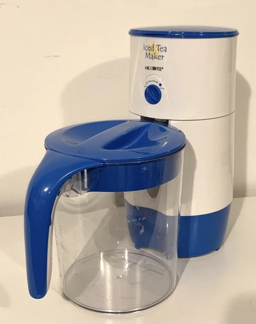 MR. COFFEE 3 Quart Iced Tea Maker With Pitcher TM39P Blue Clean Tested