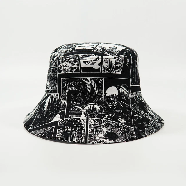 OP Monkey D. Luffy Full Print Summer Sunscreen Bucket Hat Unisex Fisherman Cap