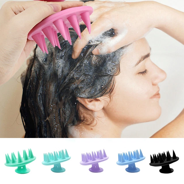 Scalp Massager Hair Washing Comb Head Massage Brush Bath Shower Cleaning Tool
