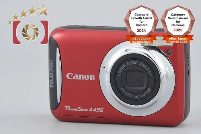 CANON POWERSHOT A495 Compact Digital Camera Red Tested Excellent