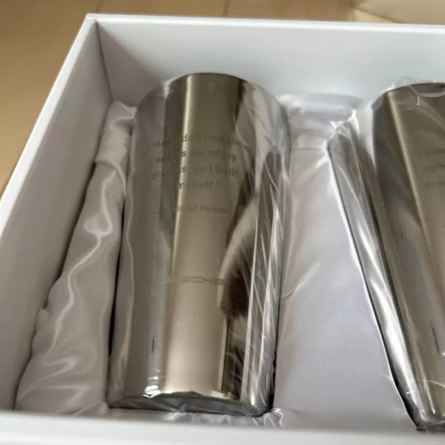 Porsche Stainless Mug Beer Pair Glass Set Made in Japan Tubame Model VIP Novelty 3