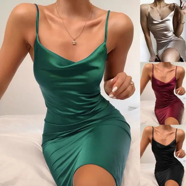 Sexy Women's Lingerie Silk Satin Underwear Sleepwear Night Dress