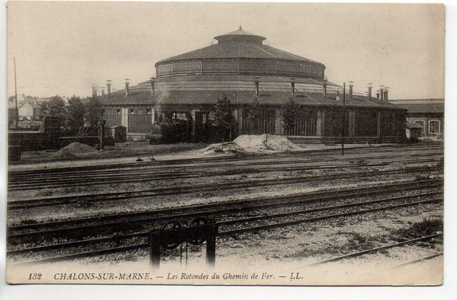CHALONS SUR MARNE - Marne - CPA 51 - Gare Train - rotonde 3
